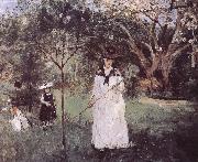 Berthe Morisot Catching the butterfly France oil painting artist